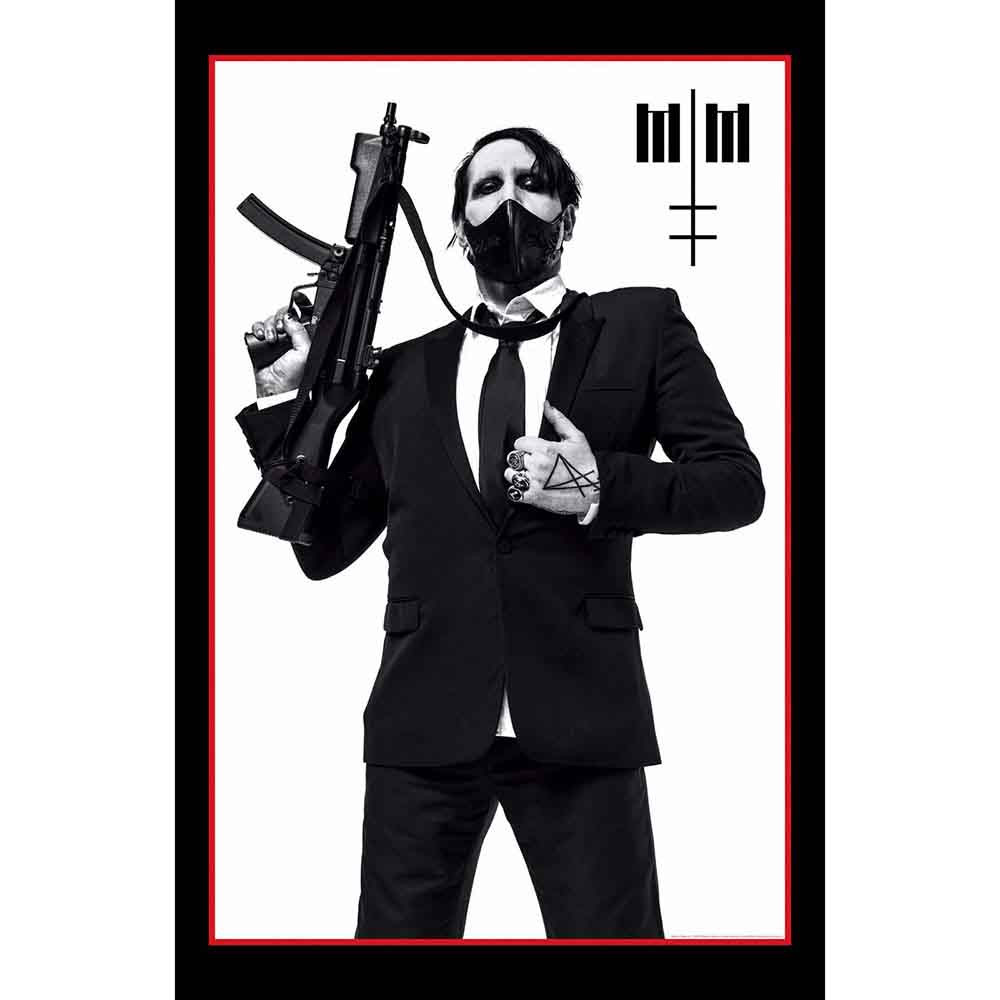 Marilyn Manson 'Machine Gun' Textile Poster