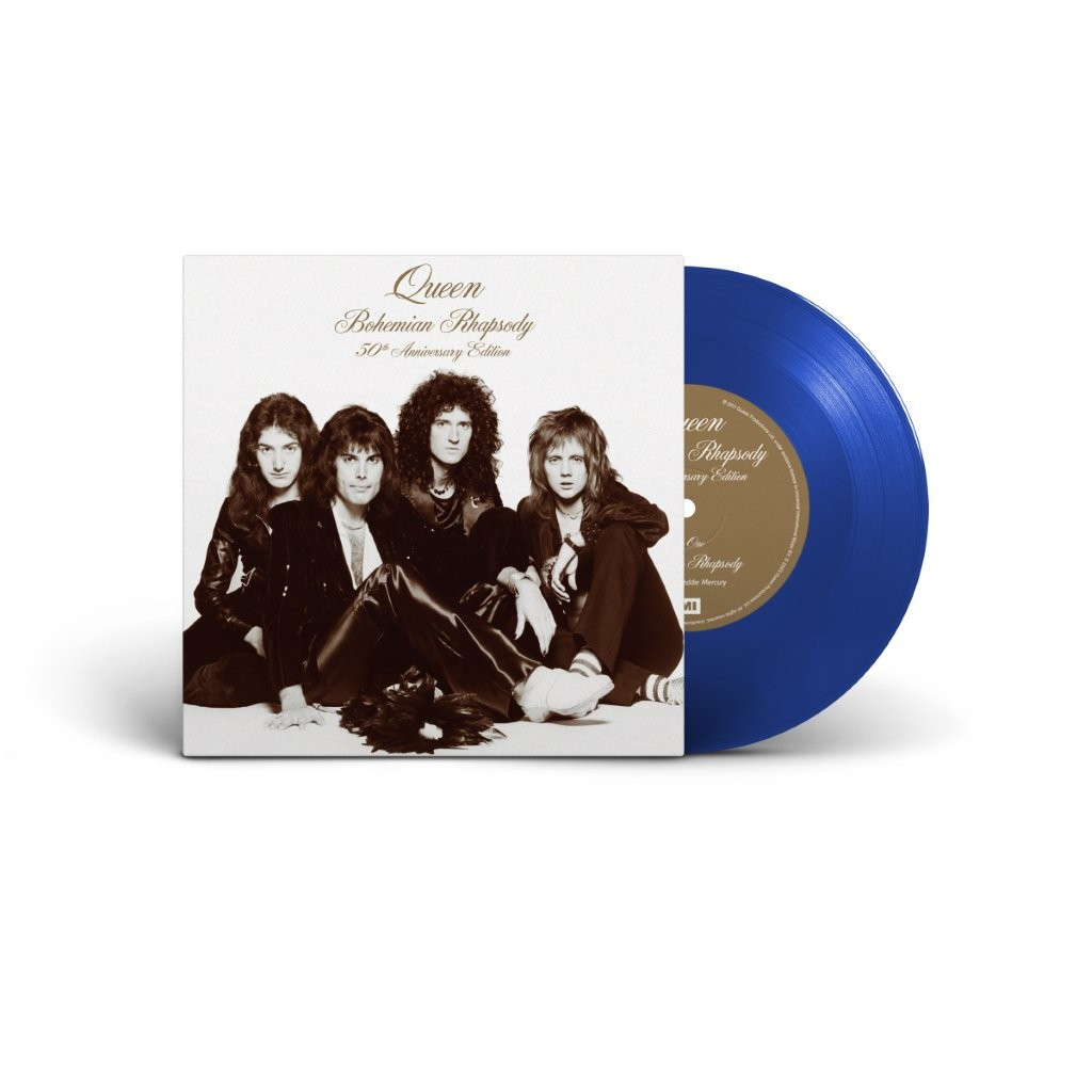 Queen 'Bohemian Rhapsody' 7" Heavyweight Transparent Blue Vinyl