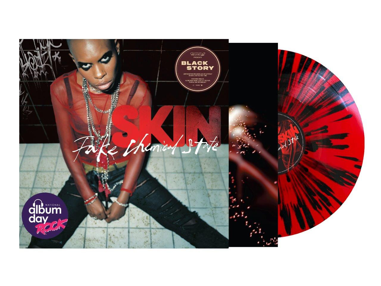 Skin 'Fake Chemical State' (National Album Day) LP Red Black Splatter Vinyl