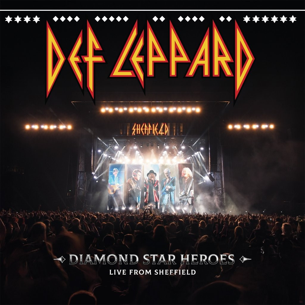 Def Leppard 'Diamond Star Heroes Live From Sheffield' 2LP Black Red & White Sheffield United Splatter Vinyl