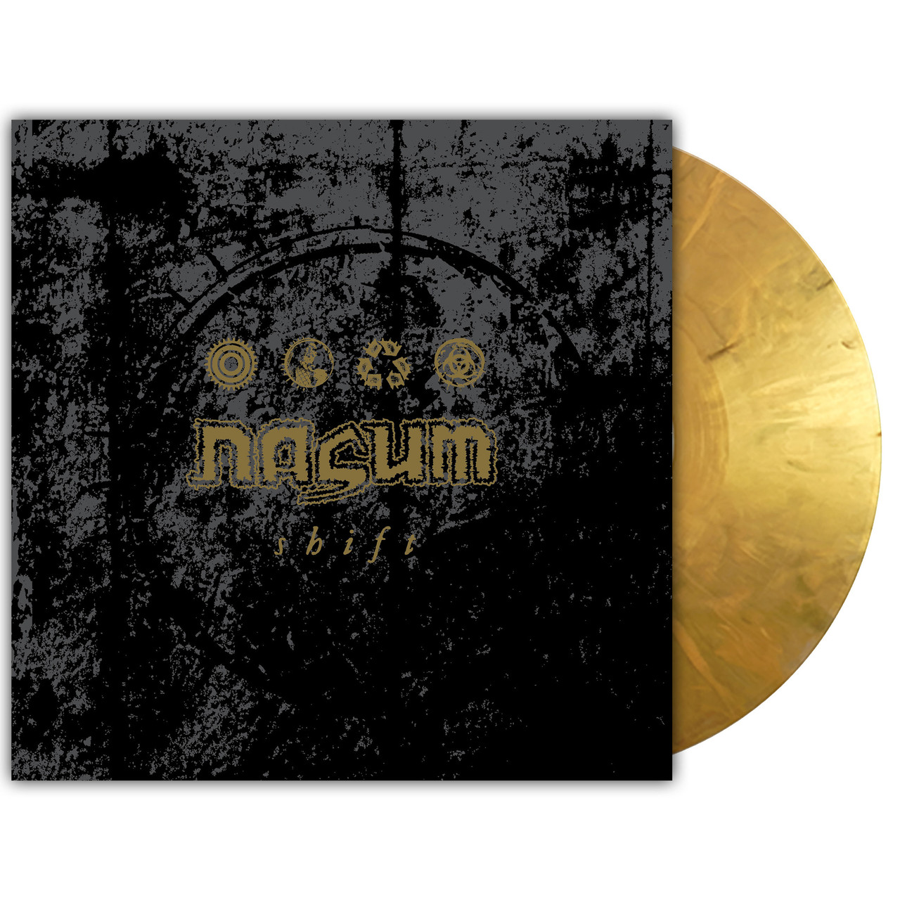 Nasum 'Shift' LP Custom Gold Marble Vinyl