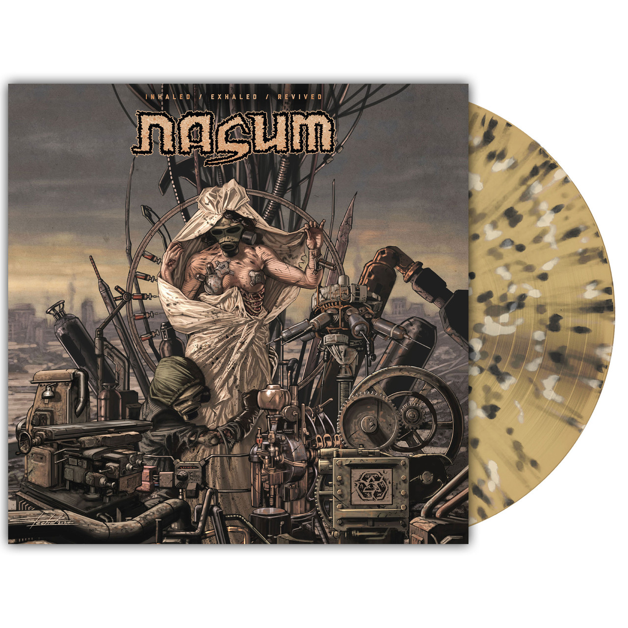 Nasum 'Inhale/Exhale/Revived' 2LP Translucent Gold Splatter Vinyl