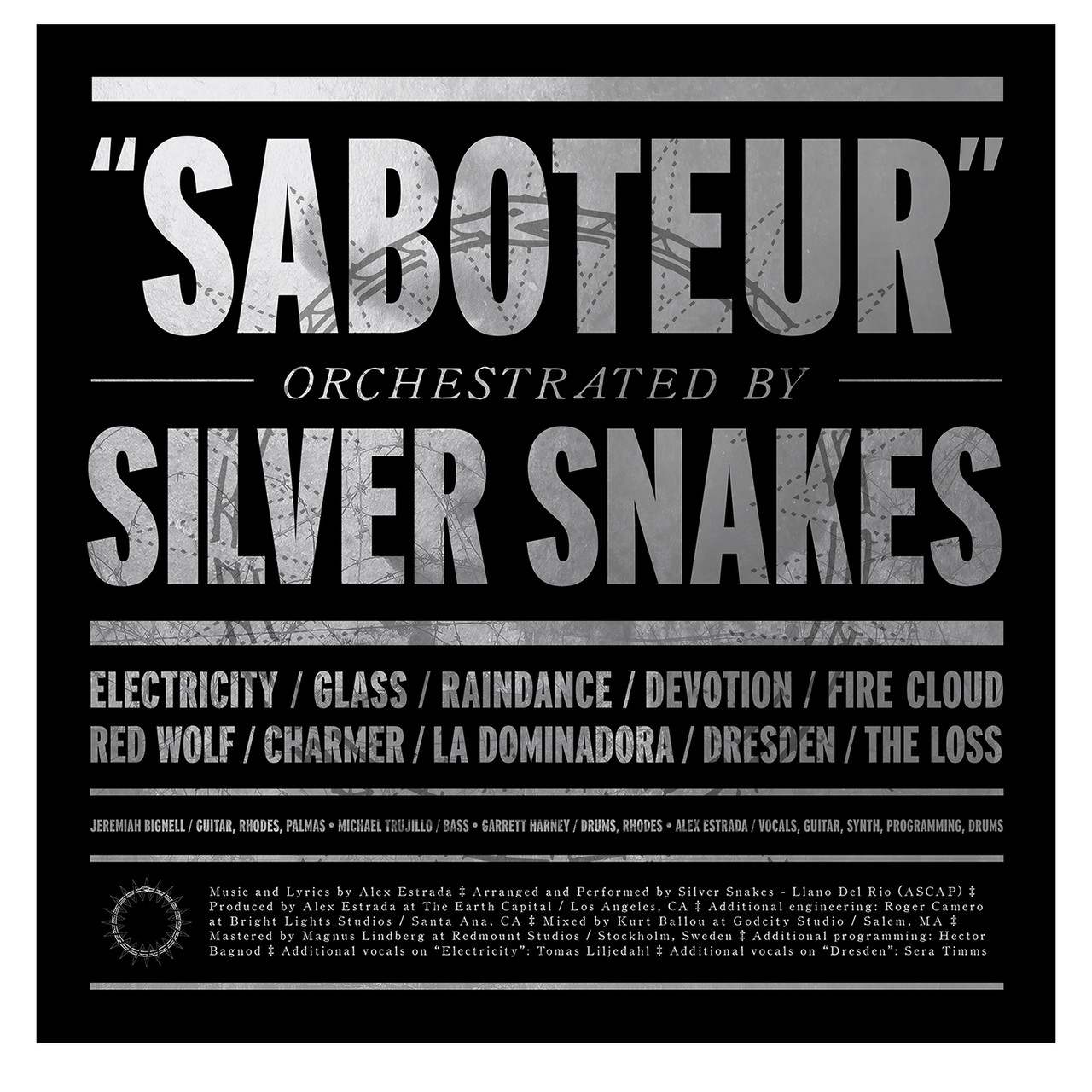 Silver Snakes 'Saboteur' LP Black Vinyl