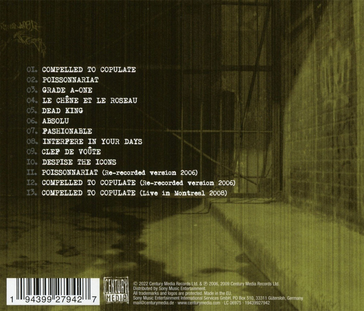 Despised Icon 'Consumed By Your Poison' 20th Anniversary CD Back