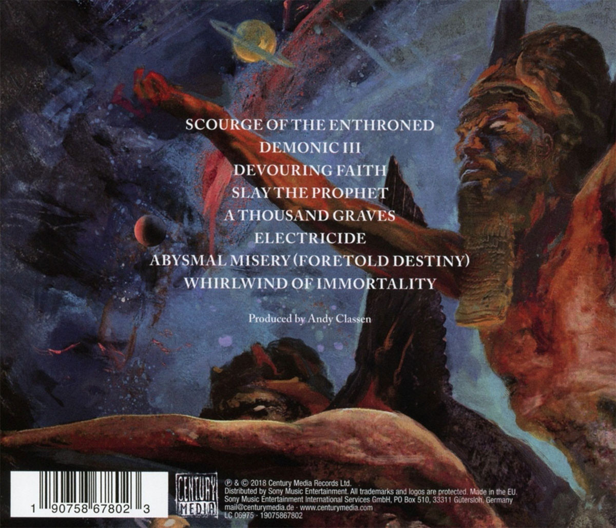 Krisiun 'Scourge Of The Enthroned' CD Back