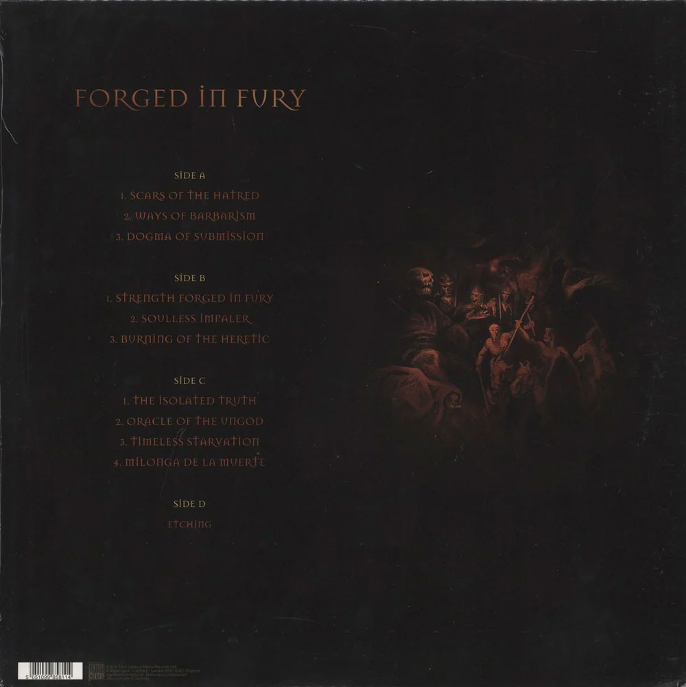 Krisiun 'Forged In Fury' 2LP Black Vinyl & CD Back