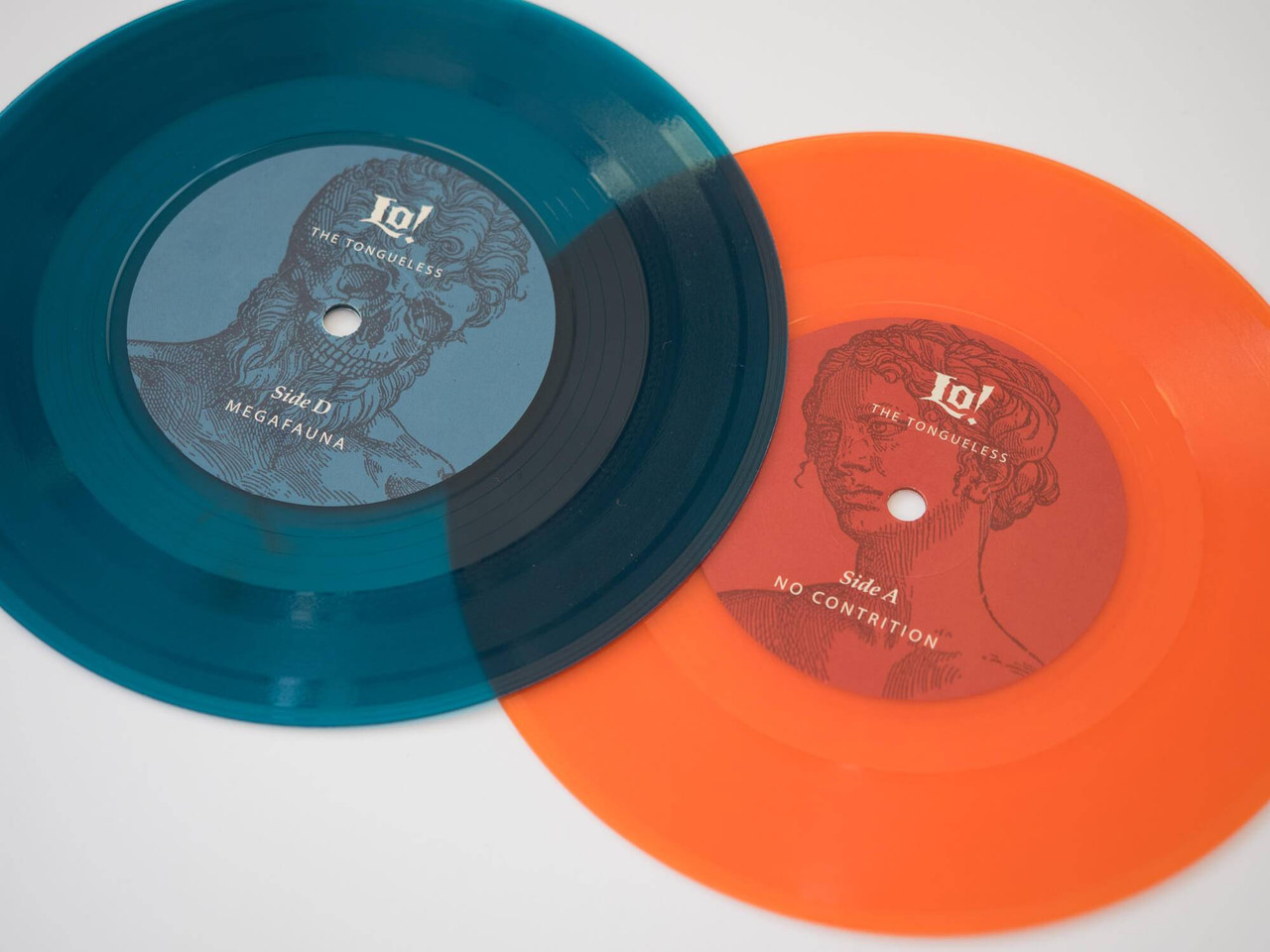 Lo! 'The Tongueless' 2x7" EP Blue & Orange Vinyl