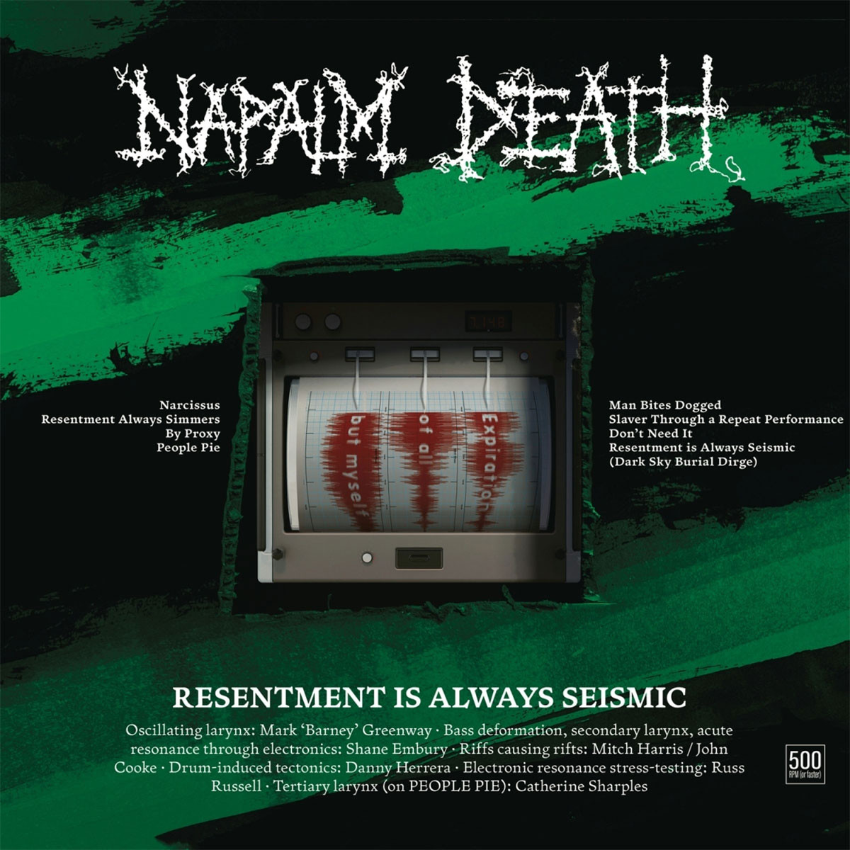 Napalm Death 'Resentment is Always Seismic - A Final Throw of Throes' CD Jewel Case Front