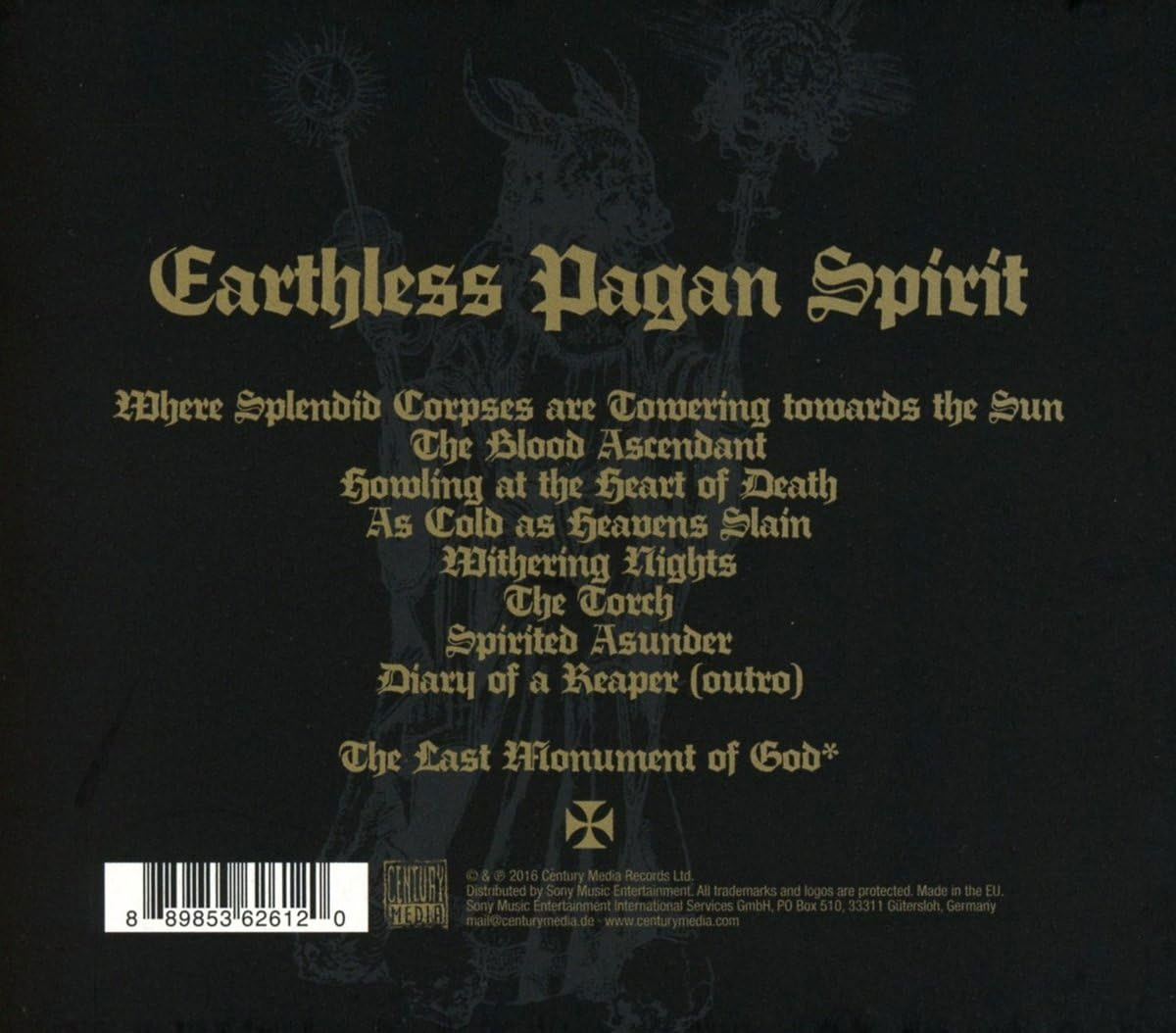 Soulburn 'Earthless Pagan Spirit' CD Slipcase Back