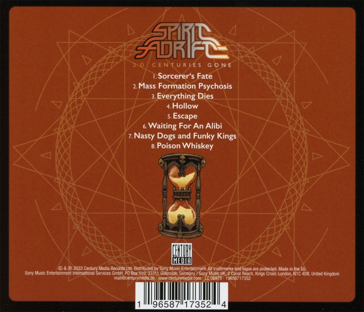 Spirit Adrift '20 Centuries Gone' CD Back