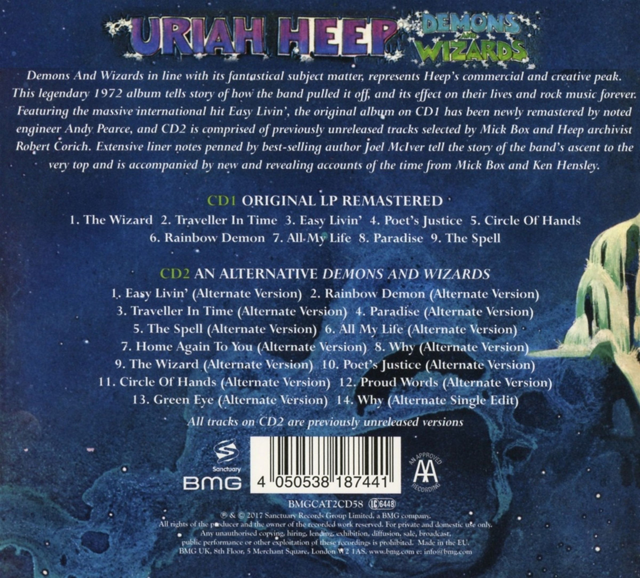 Uriah Heep 'Demons and Wizards' (Deluxe Edition) 2CD Digipack