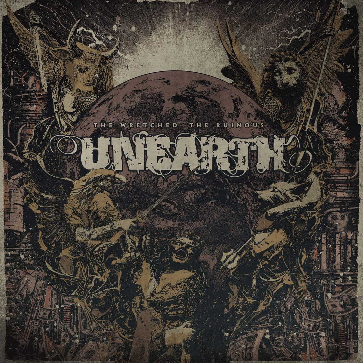 Unearth 'The Wretched; The Ruinous' LP Transparent Red Vinyl Front