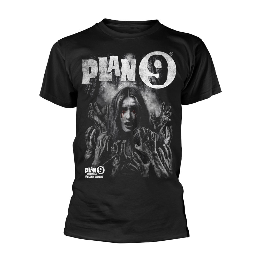 Plan 9 'Flesh Eaters 3' (Black) T-Shirt Front