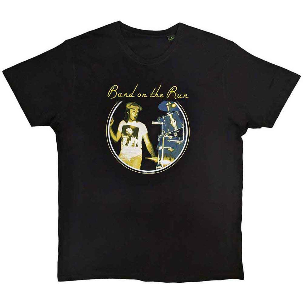 Paul McCartney 'Wings Band on the Run' (Black) T-Shirt