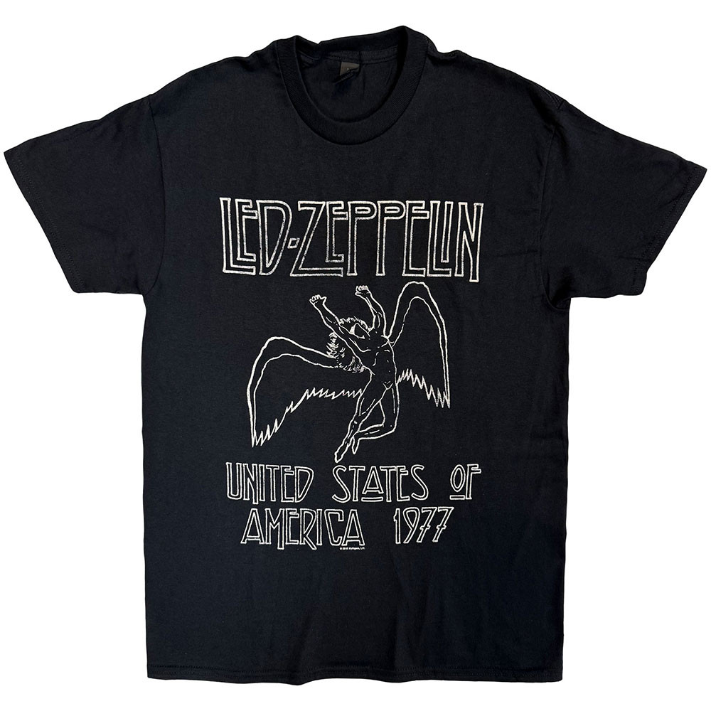 Led Zeppelin 'USA '77.' (Black) T-Shirt