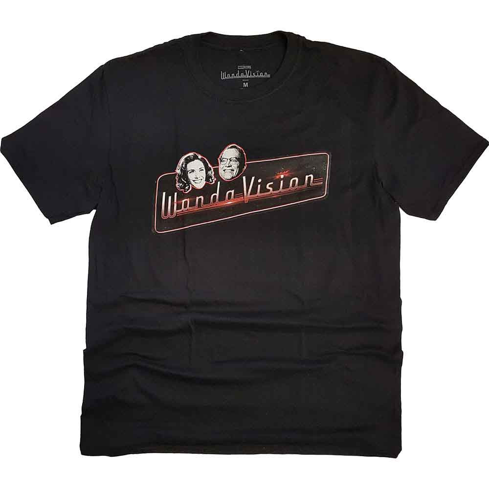 Marvel Comics 'WandaVision Red Logo' (Black) T-Shirt