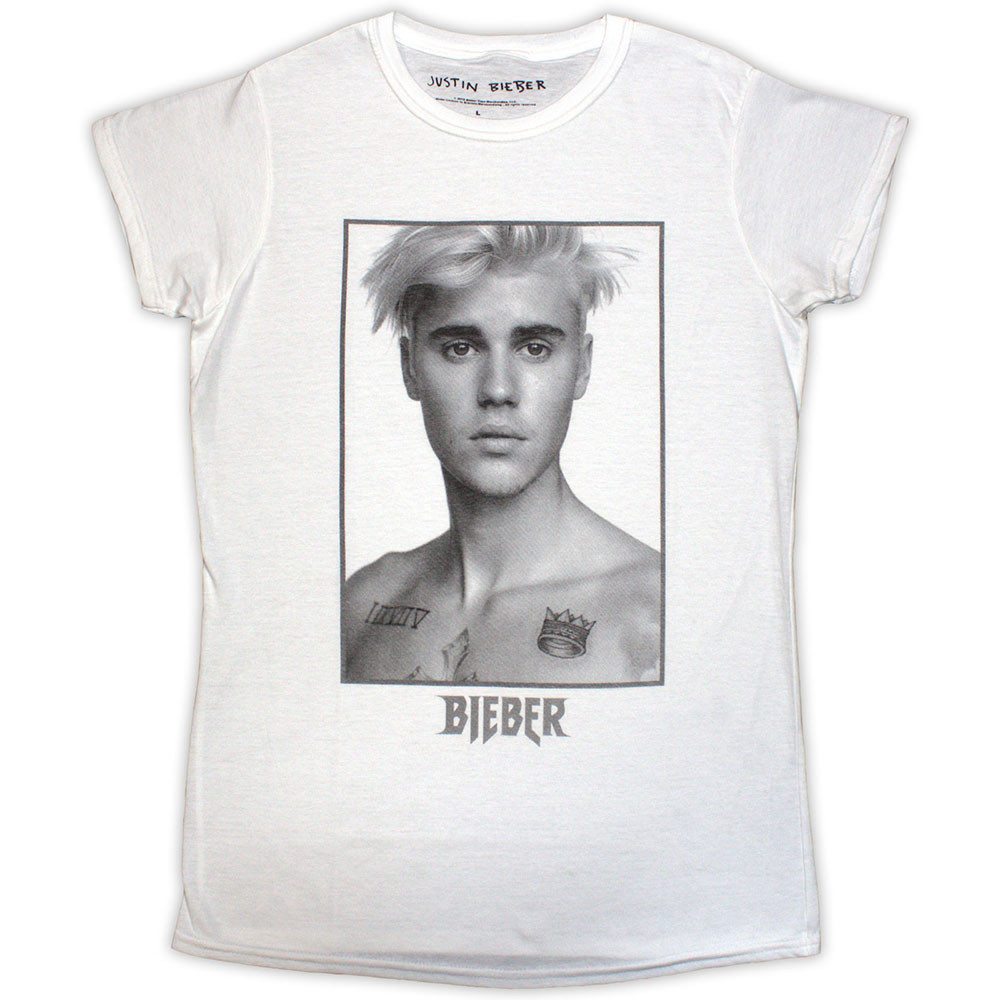 Justin Bieber 'Sorry Ladies' (White) Womens Fitted T-Shirt