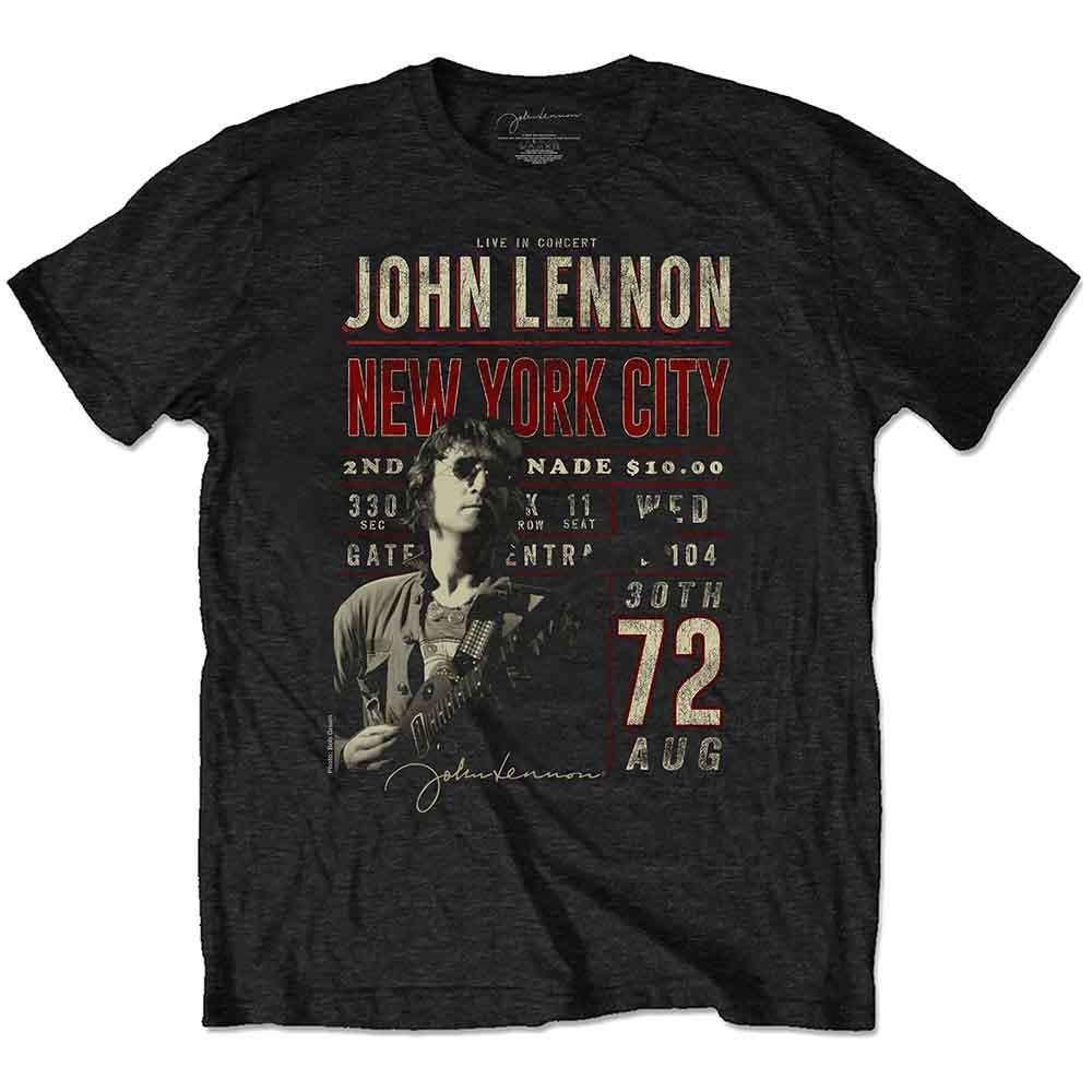 John Lennon 'New York City '72' (Black) T-Shirt