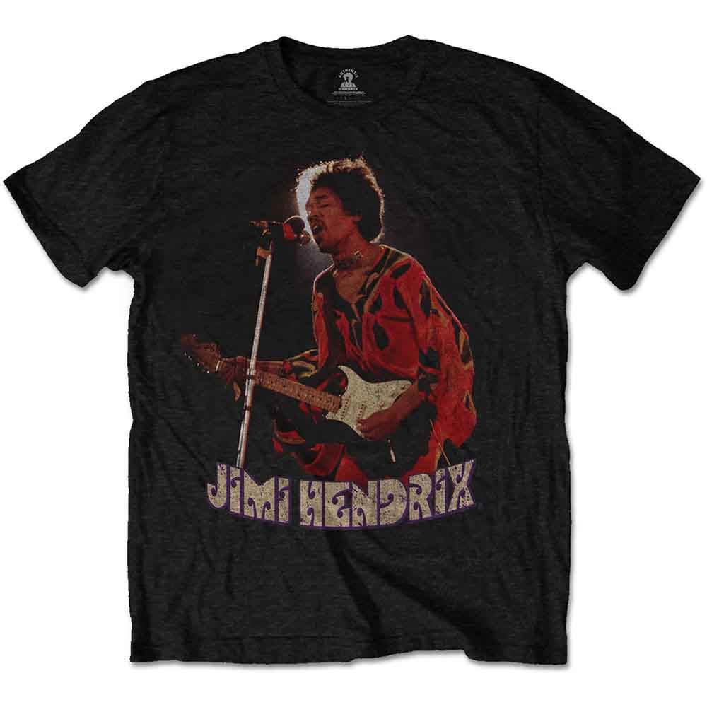 Jimi Hendrix 'Orange Kaftan' (Black) T-Shirt