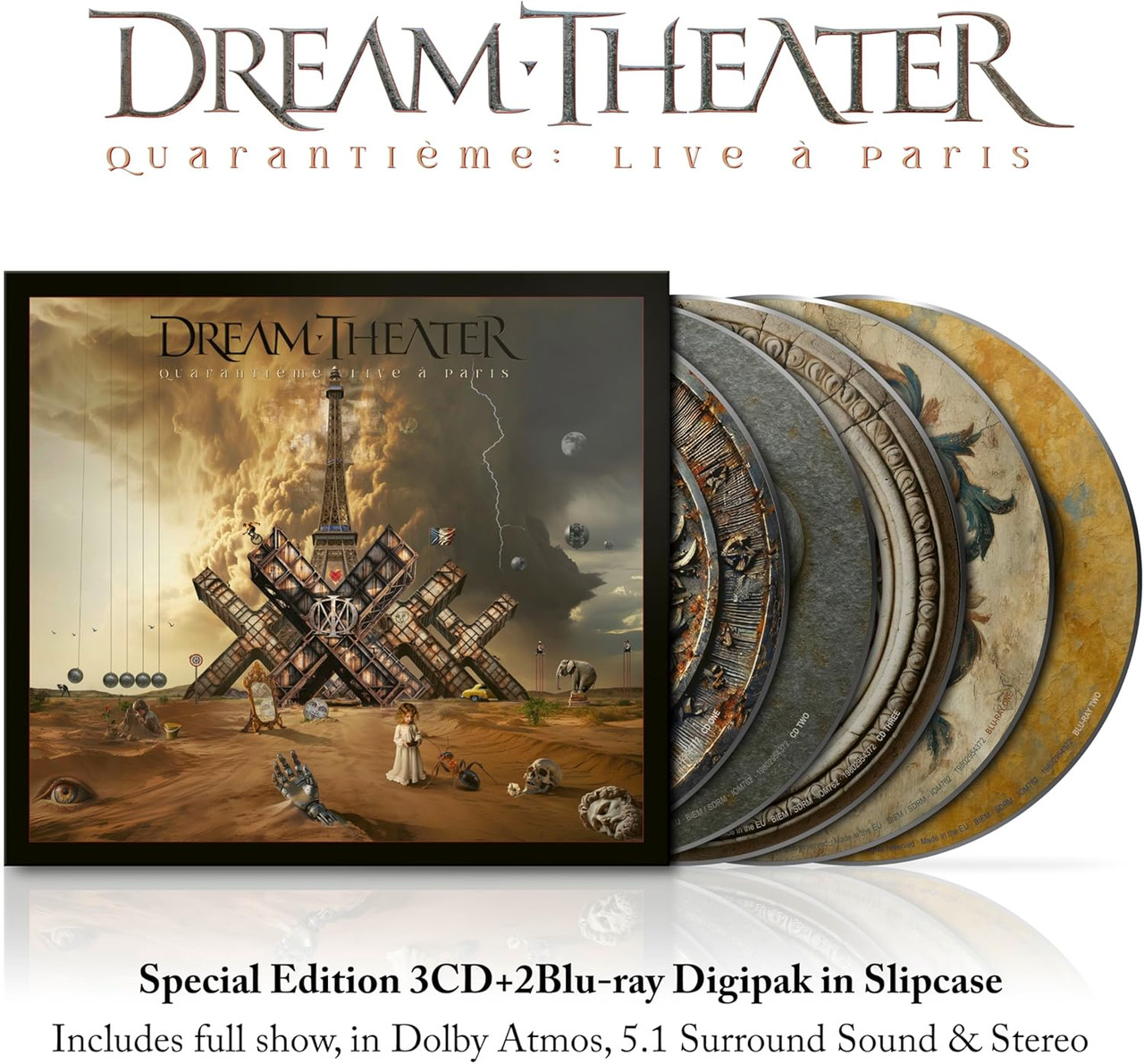 Dream Theater 'Quarantième: Live à Paris' 3CD+2Blu-ray Digipak