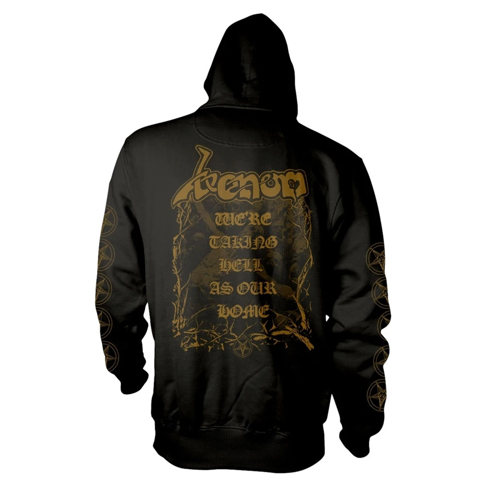 Venom 'Welcome To Hell Gold' (Black) Pull Over Hoodie Back