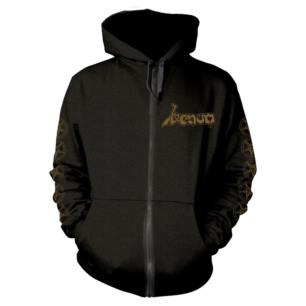 Venom 'Gold Logo' (Black) Zip Up Hoodie