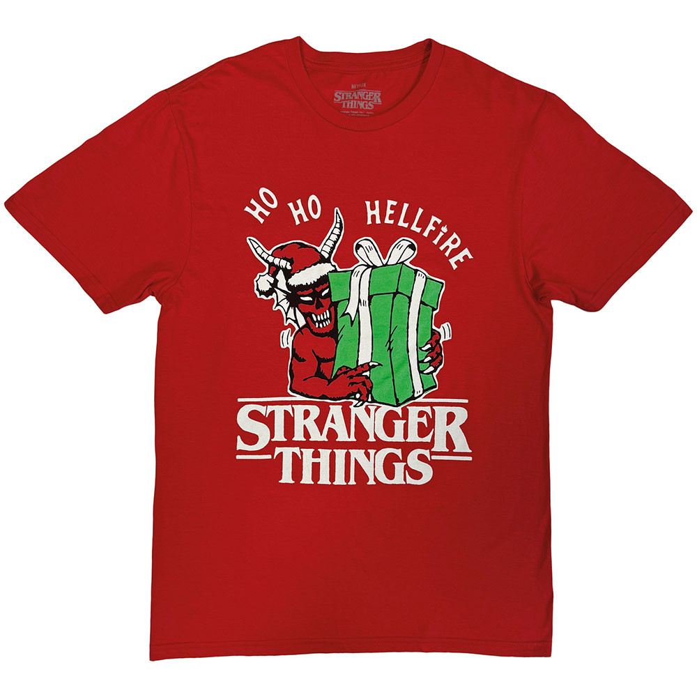 Stranger Things 'Ho Ho Hellfire' (Red) T-Shirt