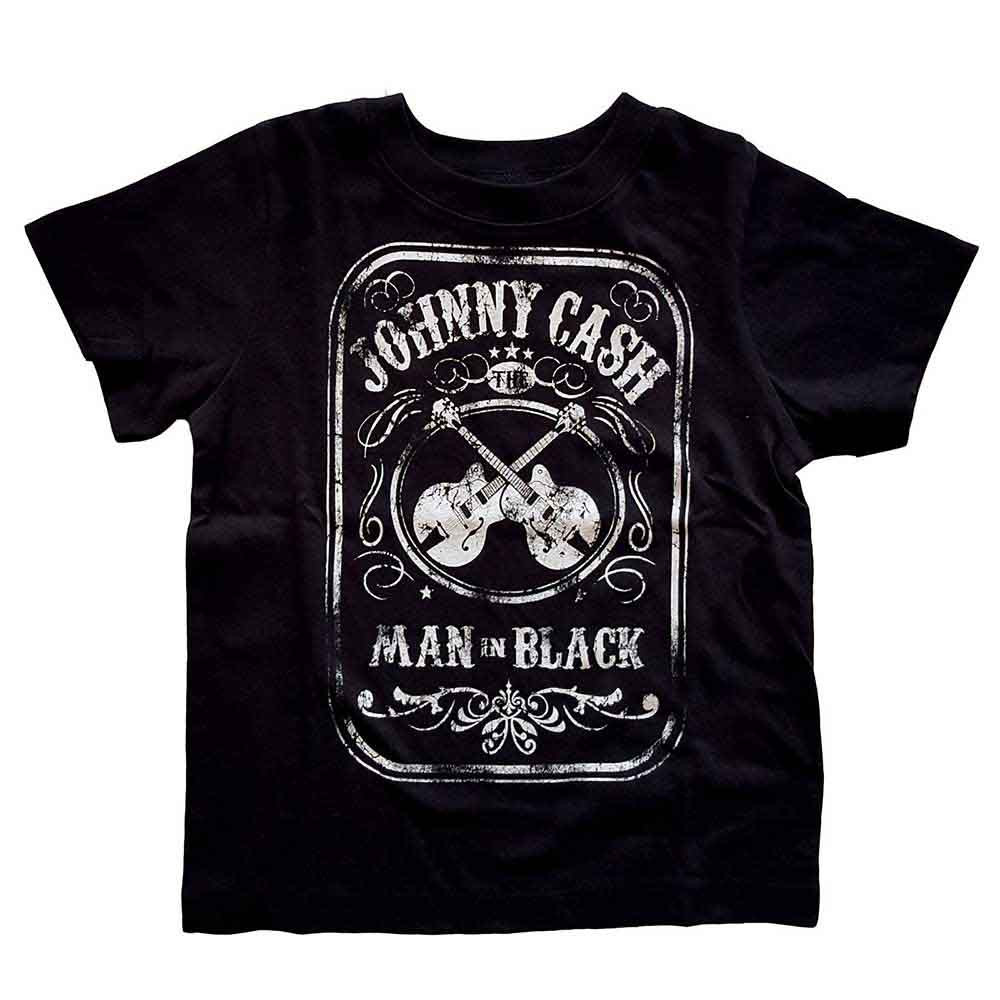 Johnny Cash 'Man In Black' (Black) Kids T-Shirt