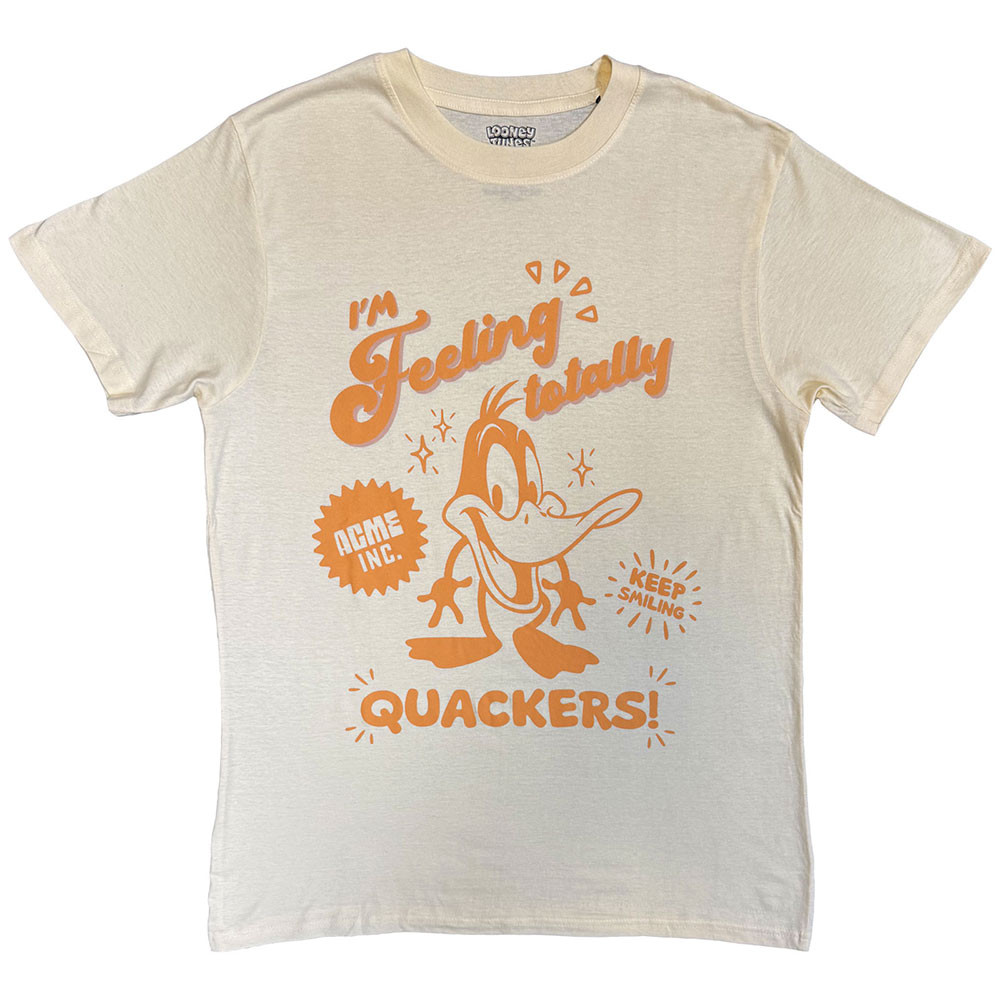 Looney Tunes 'Feeling Totally Quackers' (Natural) T-Shirt