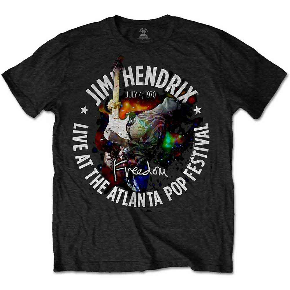 Jimi Hendrix 'Atlanta Pop Festival 1970' (Black) T-Shirt