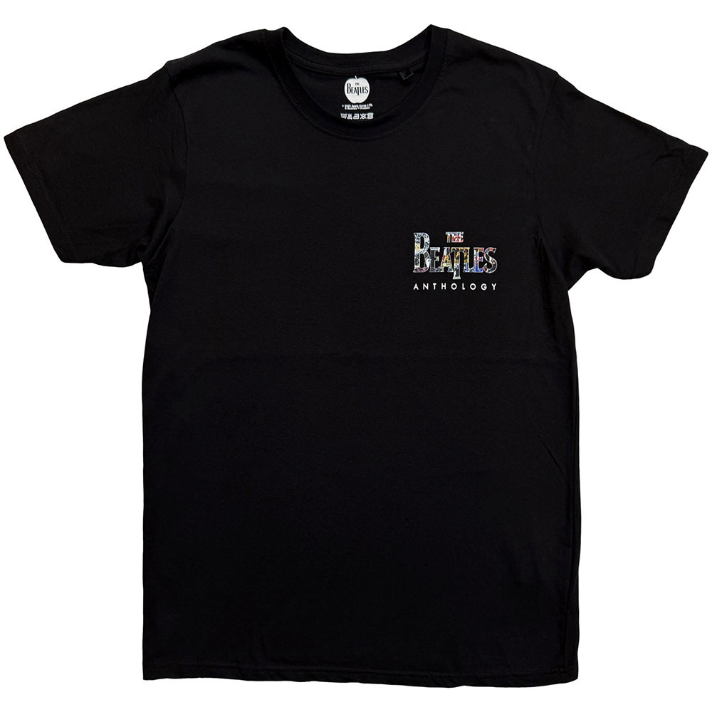 The Beatles 'Collage Logo' (Black) T-Shirt