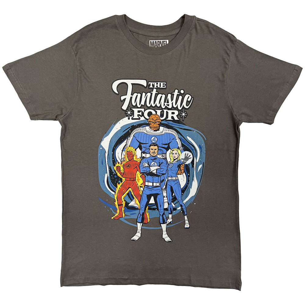 Fantastic Four 'Portrait' (Charcoal Grey) T-Shirt
