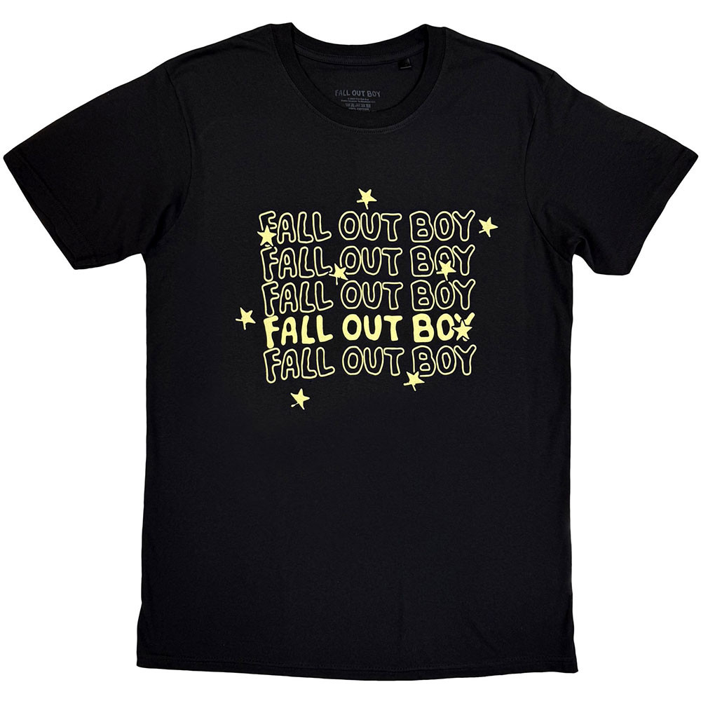 Fall Out Boy 'Logo Repeat' (Black) T-Shirt
