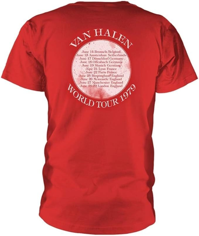 Van Halen '1979 Tour V2' (Red) T-Shirt