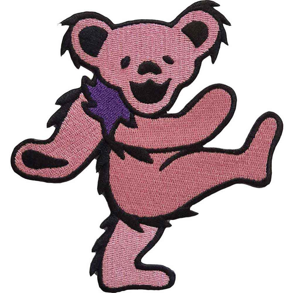 Grateful Dead 'Pink Dancing Bear' Iron On Patch