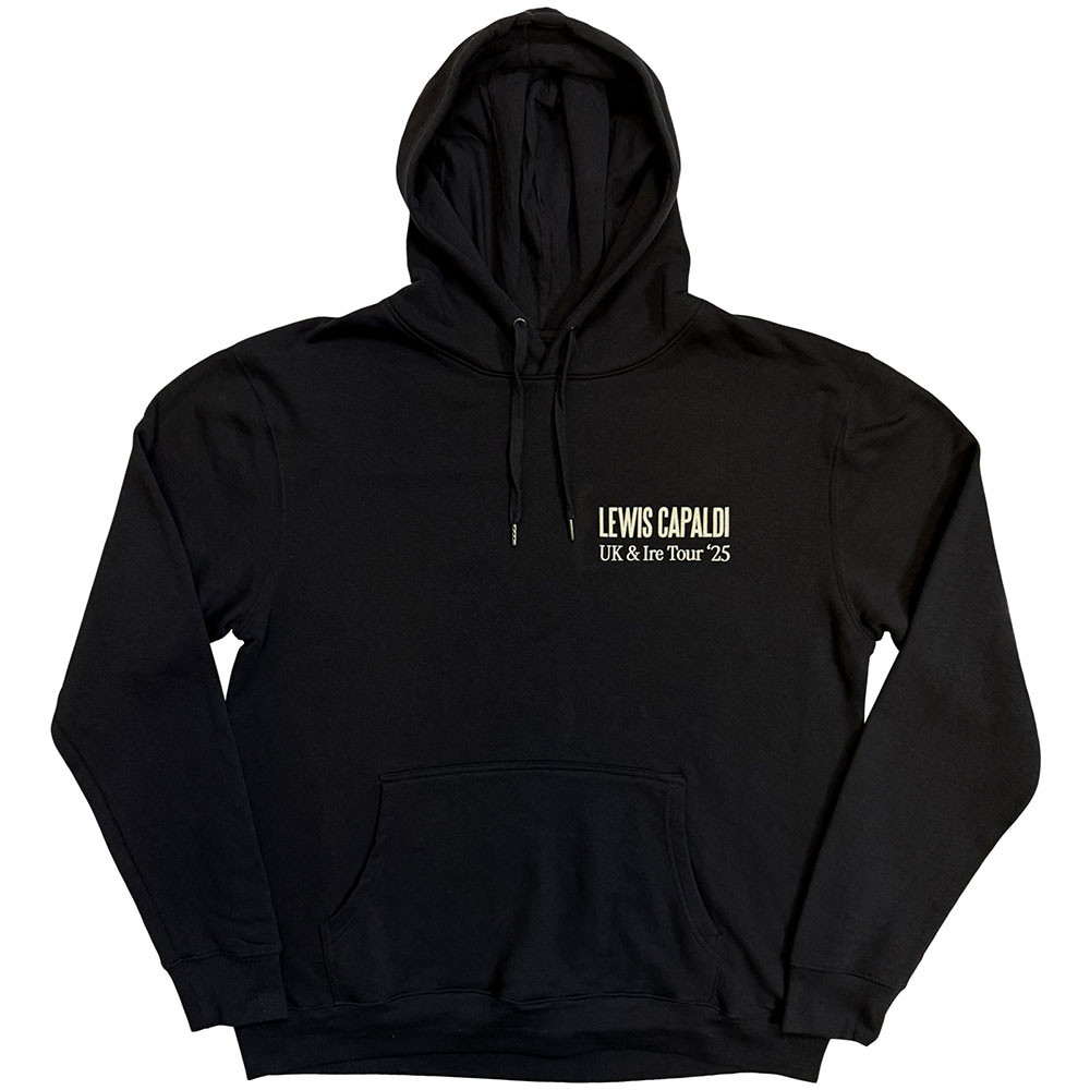 Lewis Capaldi 'Flowers UK Tour '25' (Black) Pull Over Hoodie