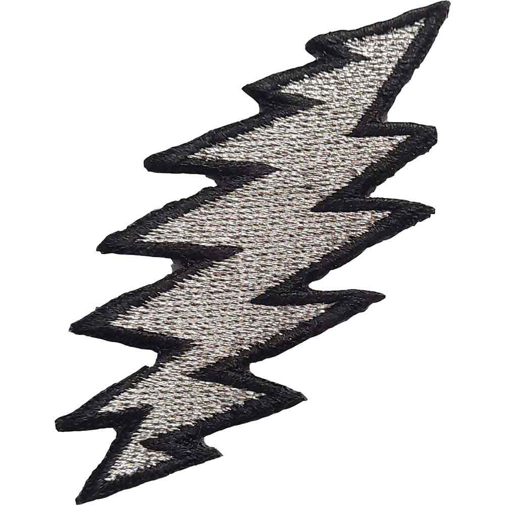 Grateful Dead 'Lightning Silver' Iron On Patch