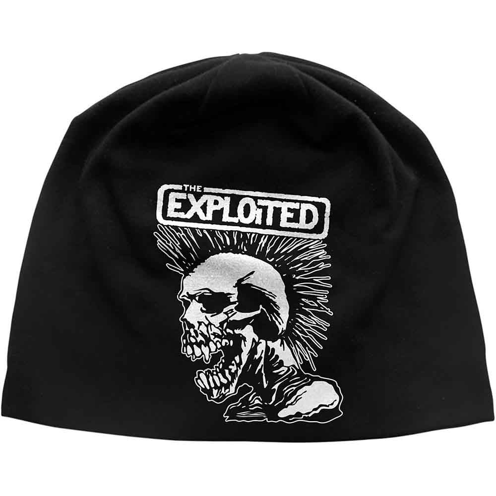 The Exploited 'Mohican Skull' (Black) Beanie Hat