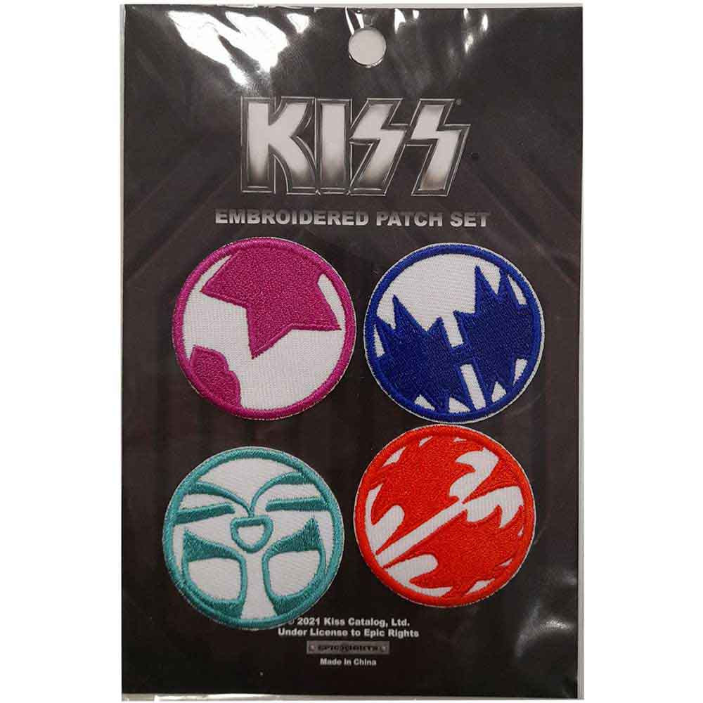 KISS '4 X Mini Icons' Standard Patch Set