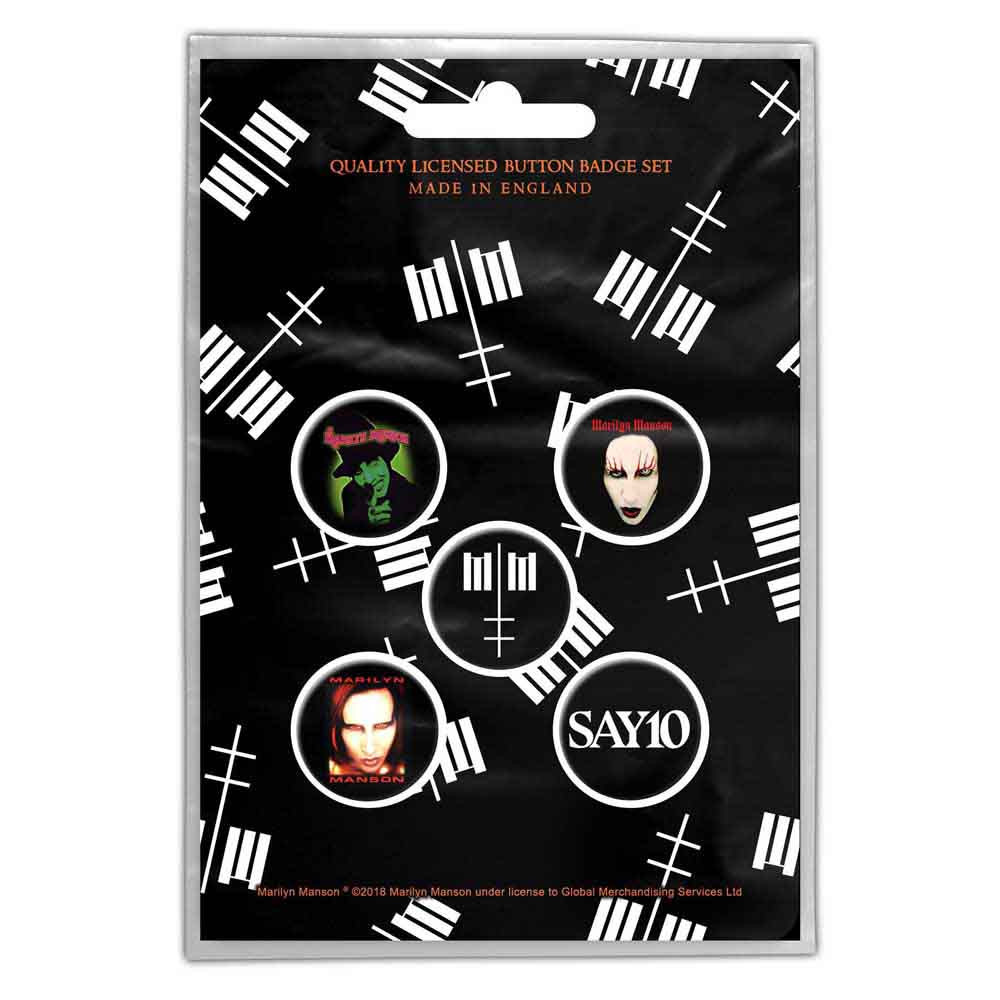 Marilyn Manson 'Cross Logo' Button Badge Pack