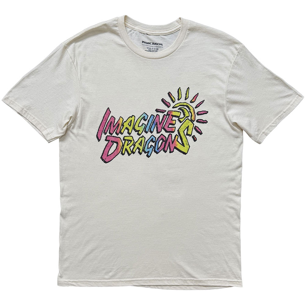 Imagine Dragons 'Sun Logo' (Natural) T-Shirt