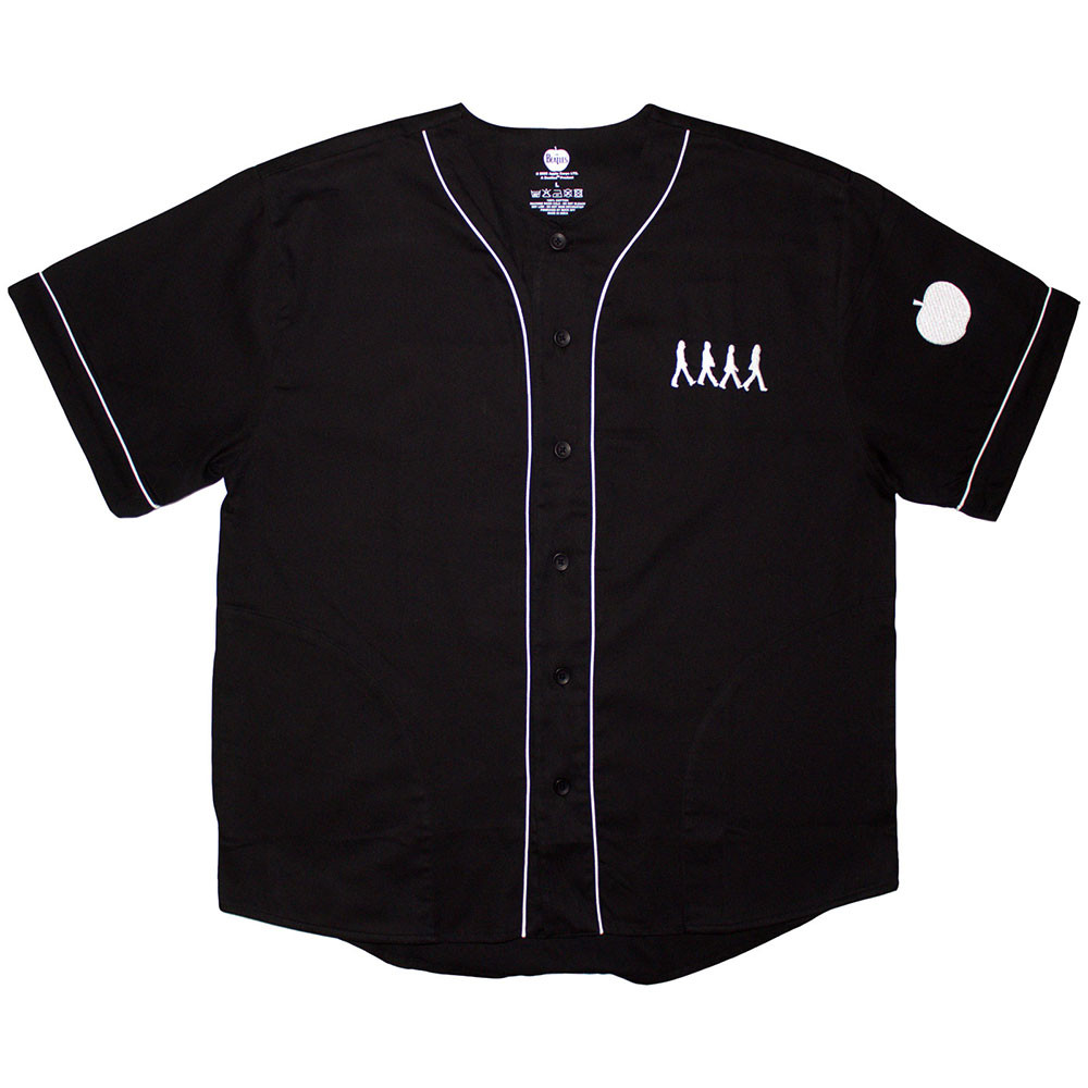 The Beatles 'Apple Logo / Walking' (Black) Eco Baseball Jersey