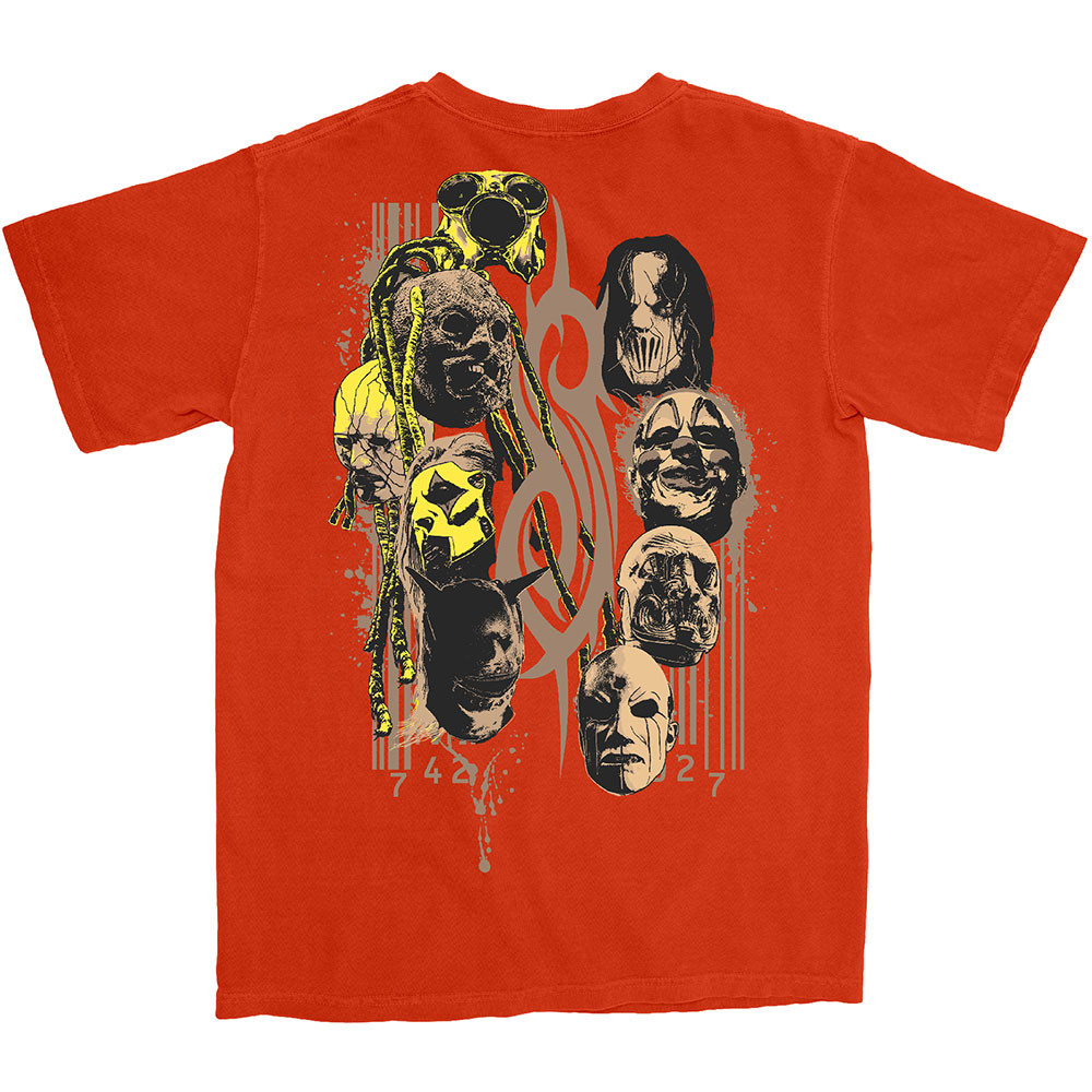 Slipknot 'Splatter Logo' (Orange) T-Shirt BACK
