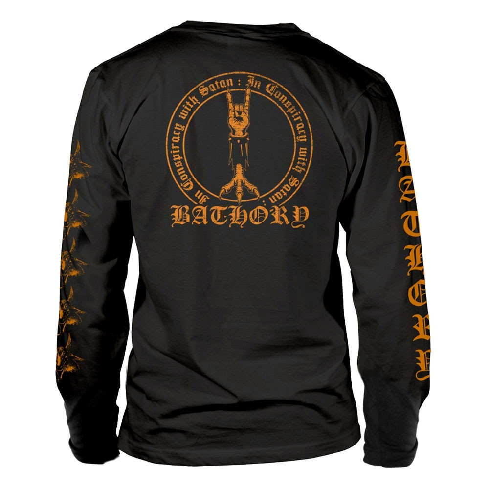 Bathory 'In Conspiracy With Satan' (Black) Long Sleeve Shirt Back