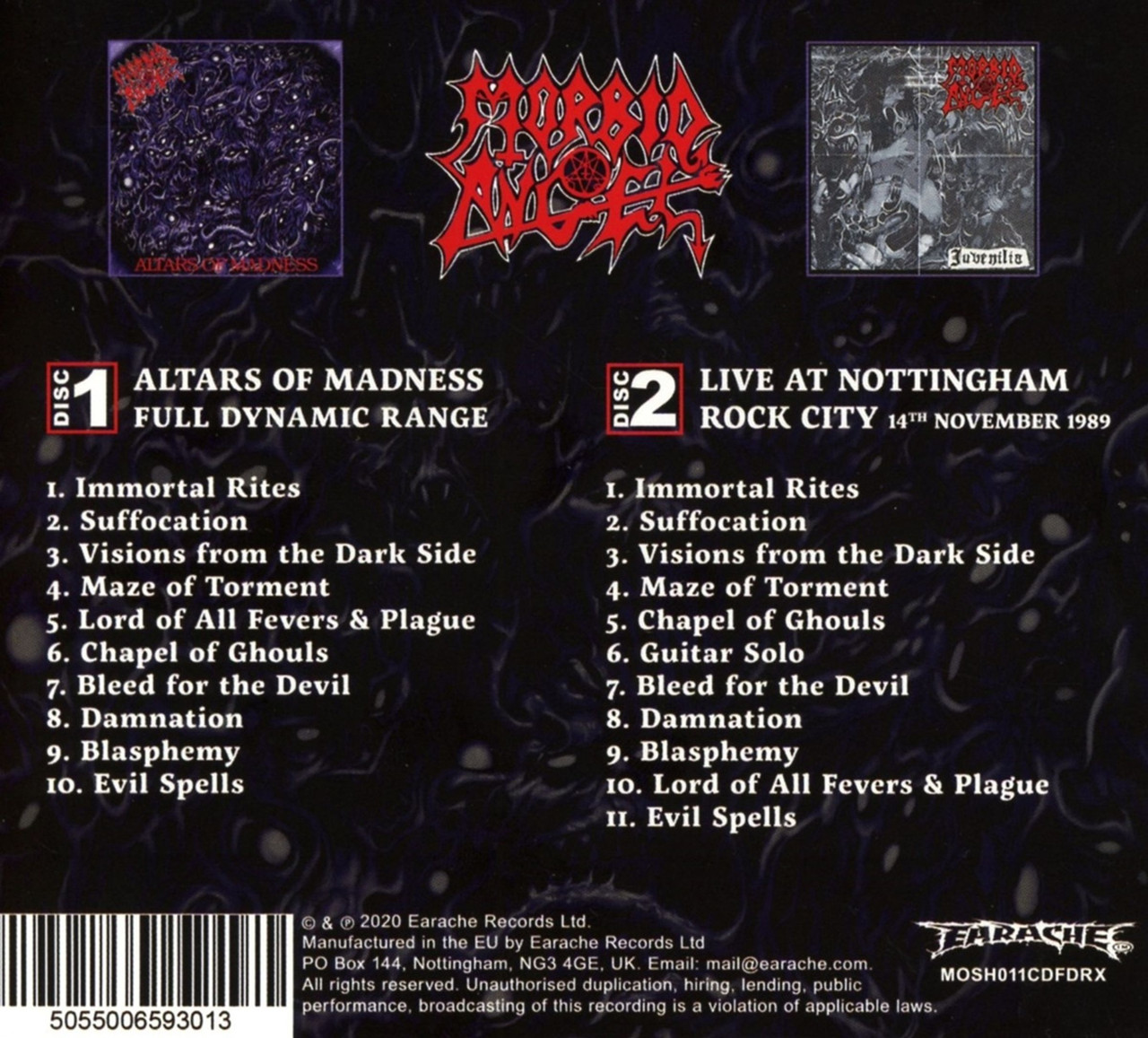 Morbid Angel 'Altars Of Madness' (Ultimate Edition) 2CD Digipack
