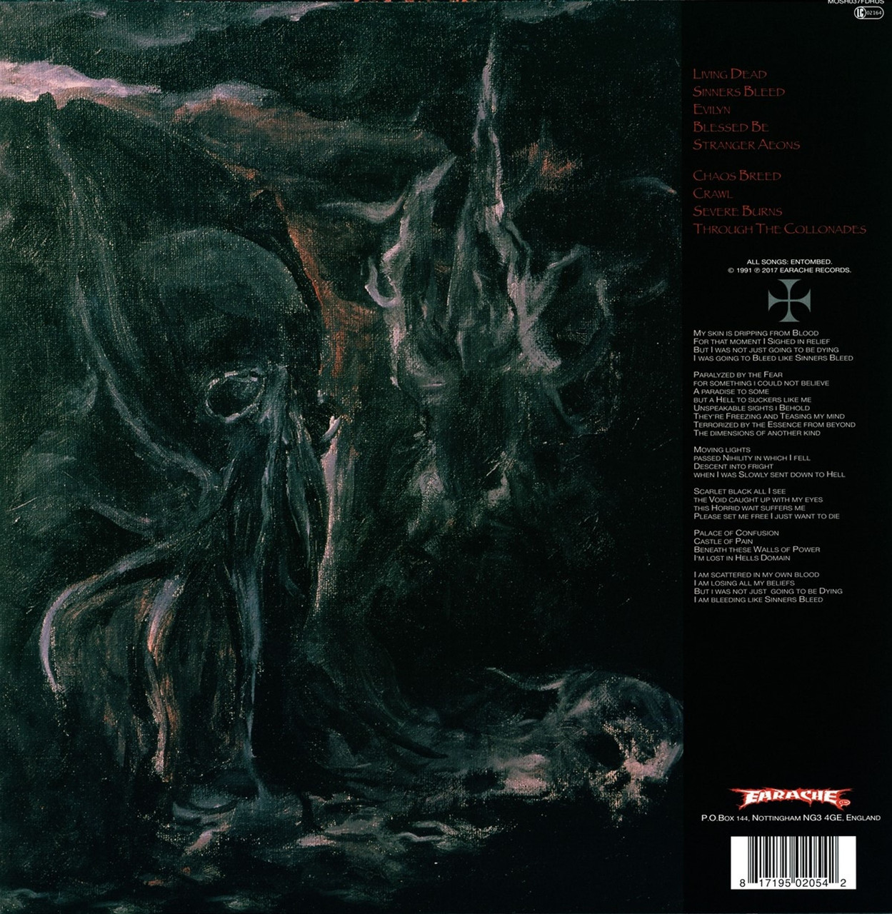 Entombed 'Clandestine' LP Black Vinyl