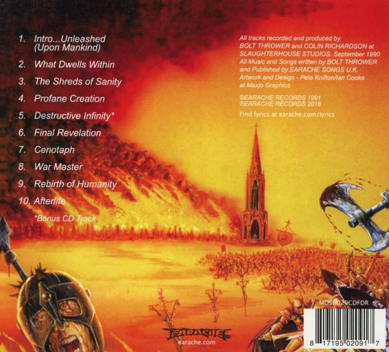 Bolt Thrower 'Warmaster' (FDR Remaster) CD Digipack