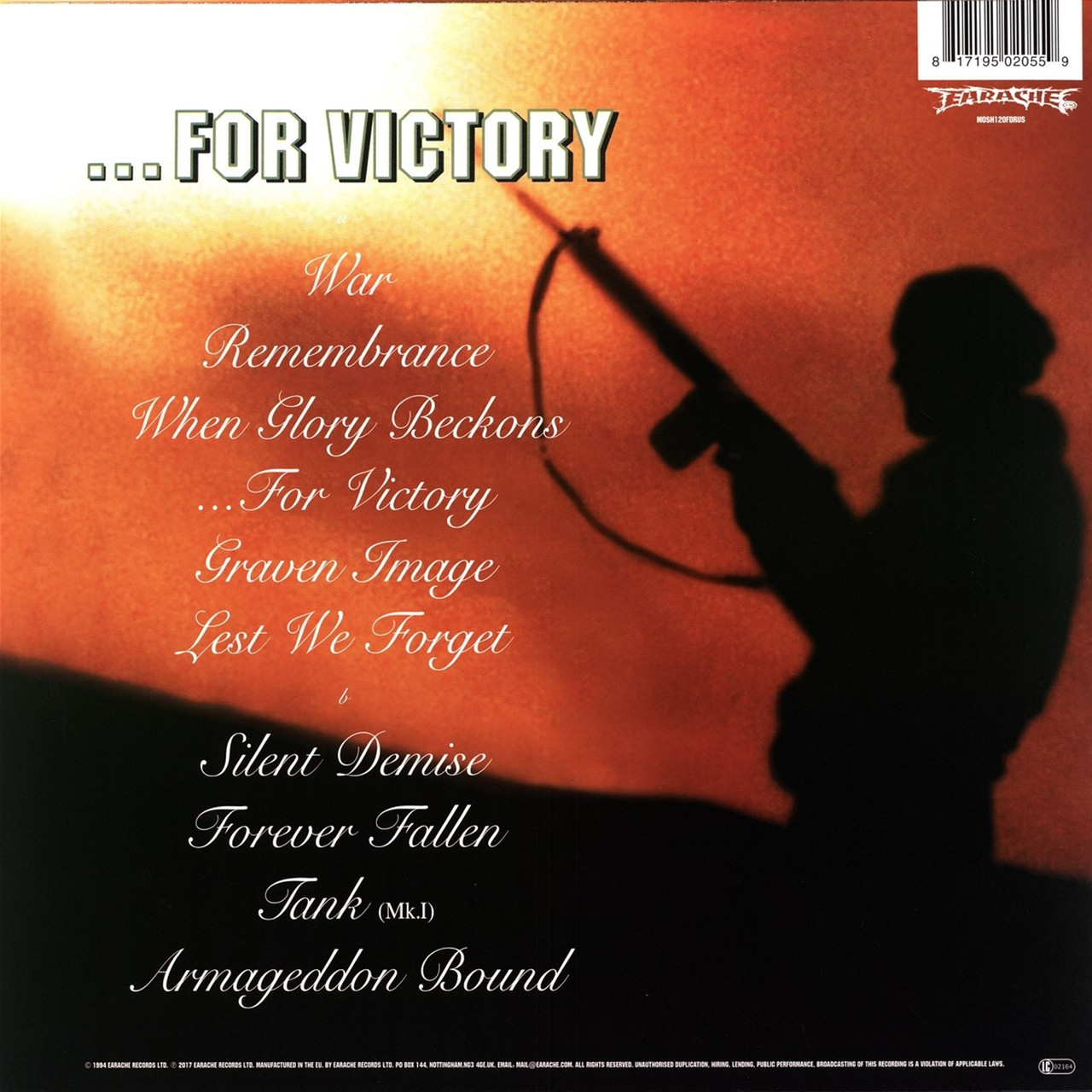 Bolt Thrower '...For Victory' LP Black Vinyl