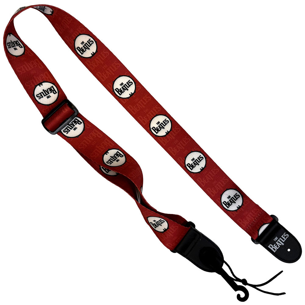 The Beatles 'Drop T Drum Red' Polyester Guitar Strap