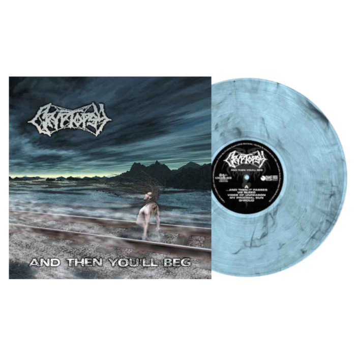 Cryptopsy 'And Then You'll Beg' LP Electric Blue Black Smoke Vinyl